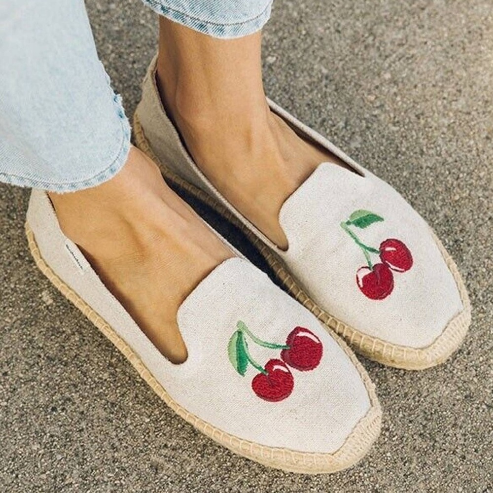New Soludos Cherry Top Platform Espadrilles Anthropologie Slip On